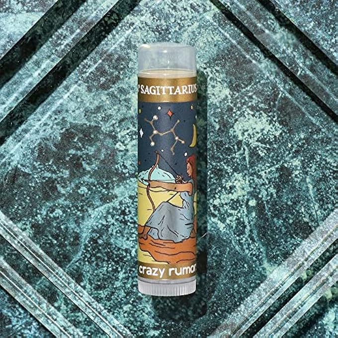 crazy rumors SAGITTARIUS ZODIAC ALL NATURAL, PLANT BASED LIP BALM TO MOISTURIZE AND NOURISH YOUR LIPS - FIRE BLEND (SWEET ORANGE, FRESH BERRY, AROMATIC SPICE) - Image 4